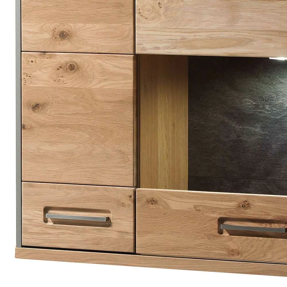 94x120x39 Hängeschrank Fürs Wohnzimmer In Eiche Bianco - Hannica – Bild 5