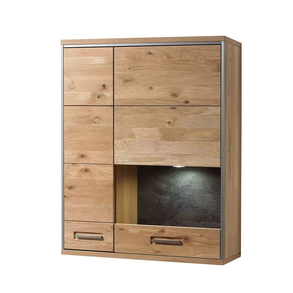 94x120x39 Hängeschrank Fürs Wohnzimmer In Eiche Bianco - Hannica