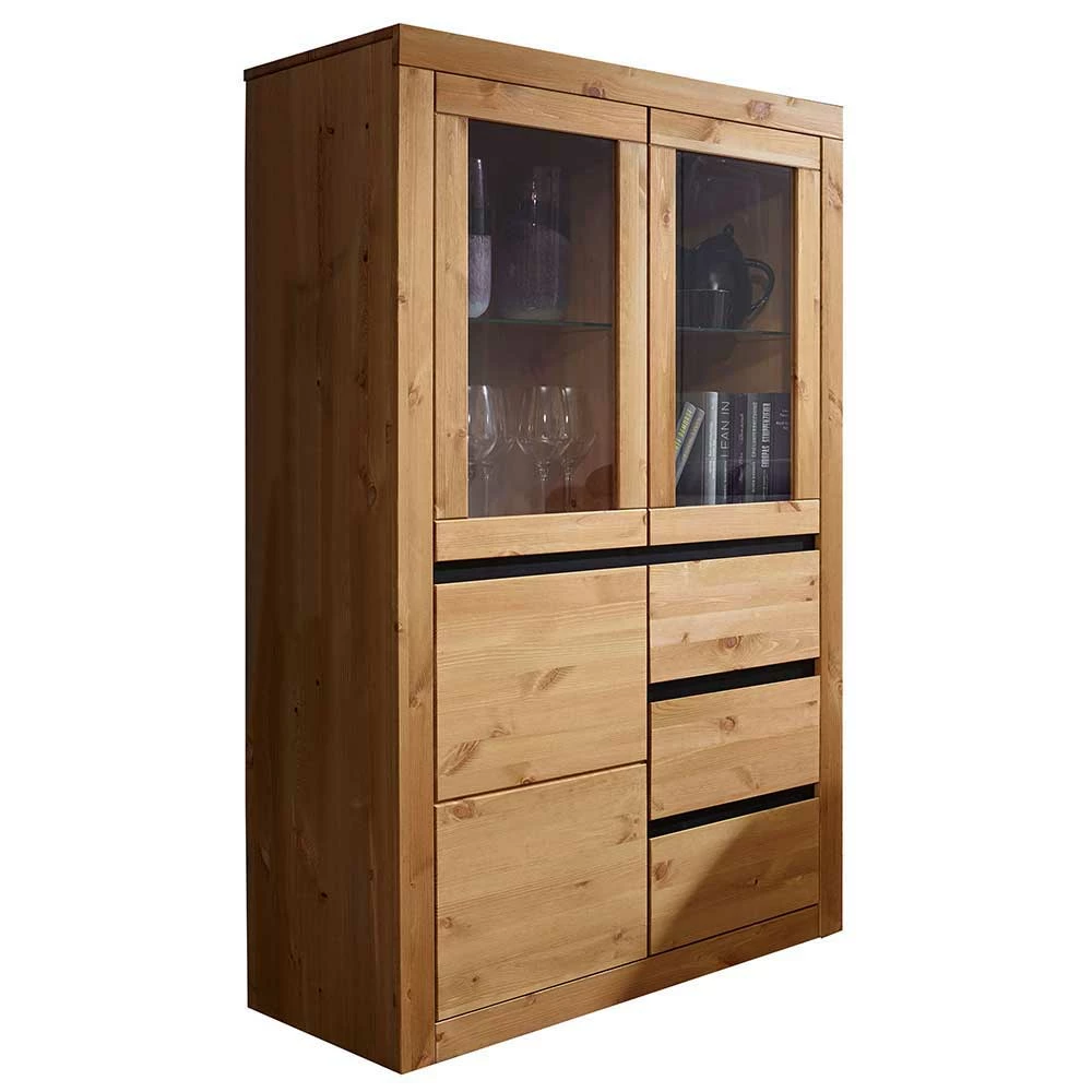 95x150x42 Wohnzimmerschrank Mit Glas Türen - Filedria