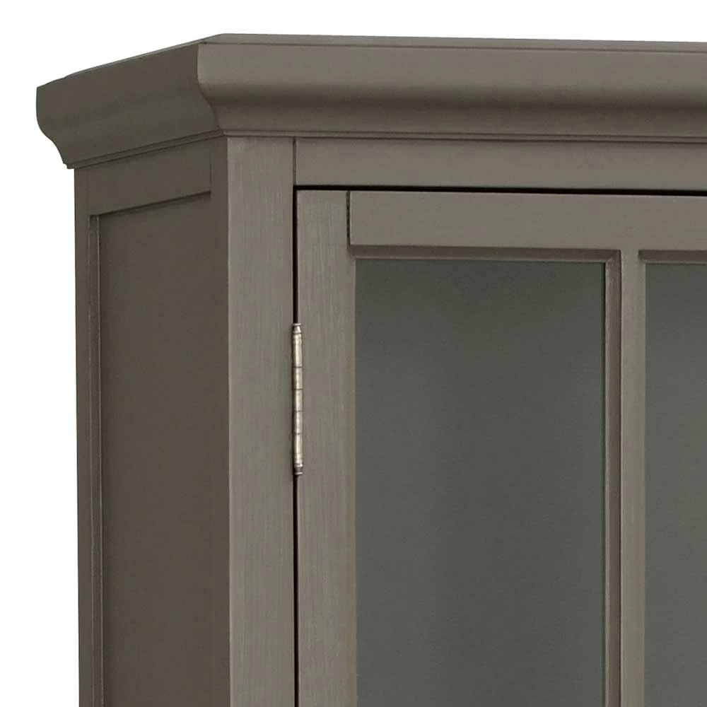 95x185x42 Country Style Vitrinenschrank In Grau - Midaria – Bild 5