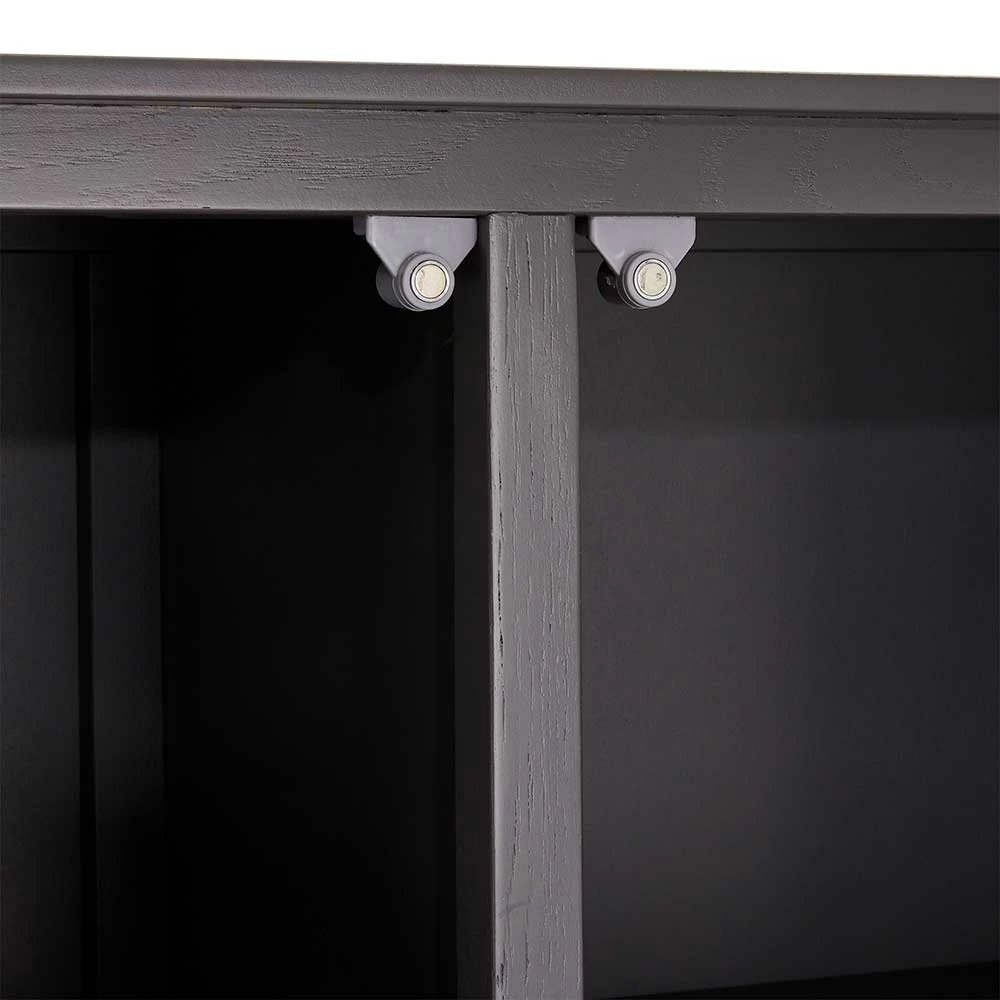 97x181x45 Vitrinenschrank In Eiche Bianco & Grau - Hopiz – Bild 6