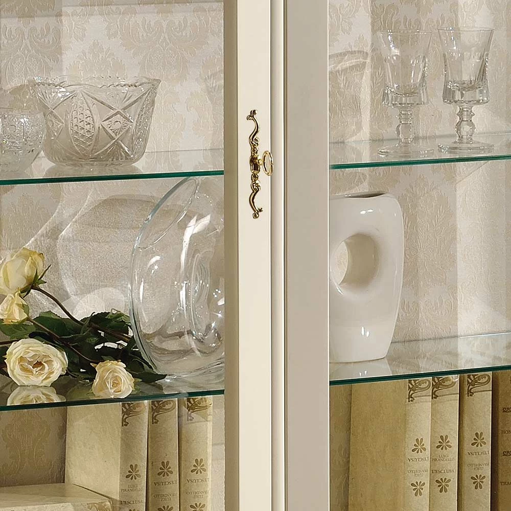 Barock Design Vitrine In Weiß & Gold - Iviada – Bild 4