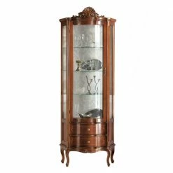 Barock Vitrinenschrank Mit 2 Schubladen Dentro 80cm Breit