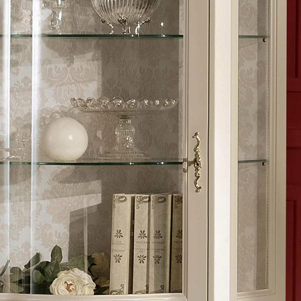 Barockstil Vitrine In Weiß & Gold - Datalera – Bild 2