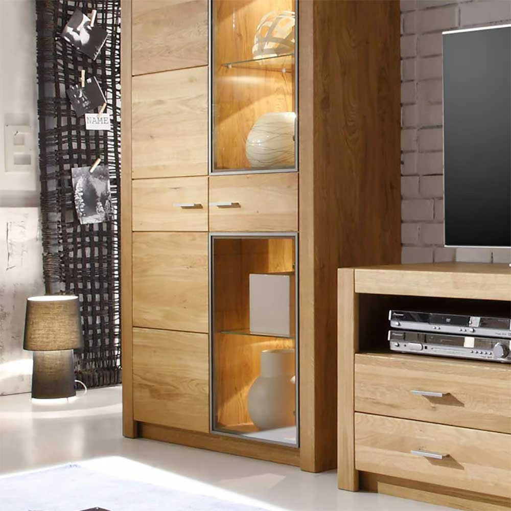 Breite Vitrine Landuva Aus Asteiche Geölt – Bild 2