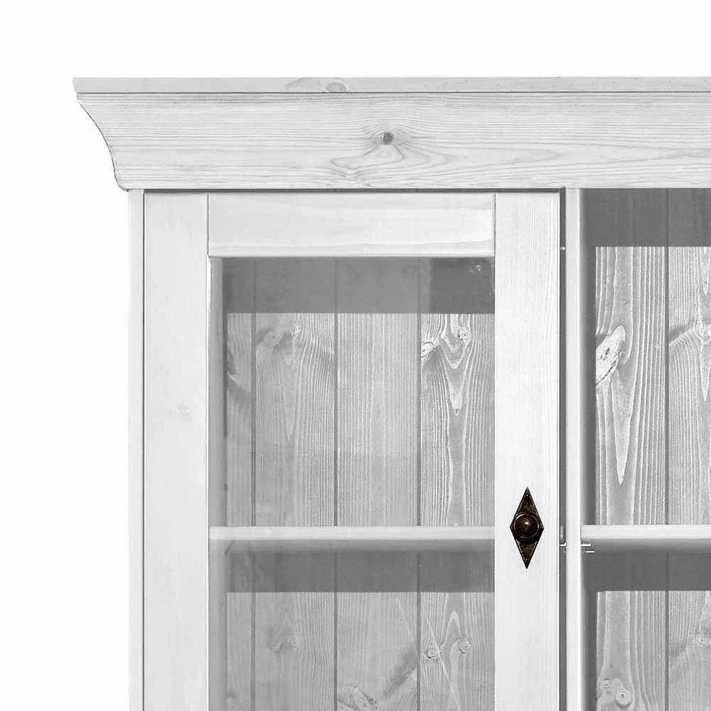 Buffetschrank Satumare In Weiß Kiefer Teilmassiv – Bild 3
