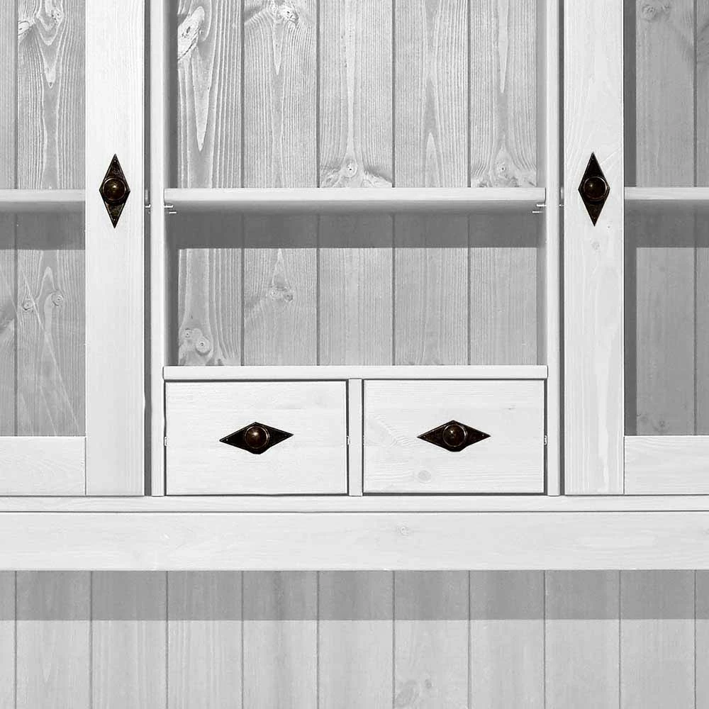 Buffetschrank Satumare In Weiß Kiefer Teilmassiv – Bild 4