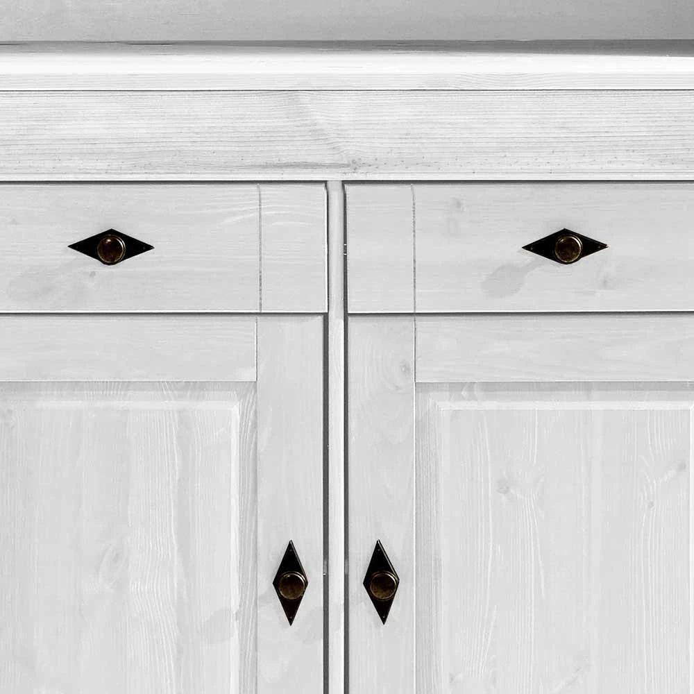 Buffetschrank Satumare In Weiß Kiefer Teilmassiv – Bild 6