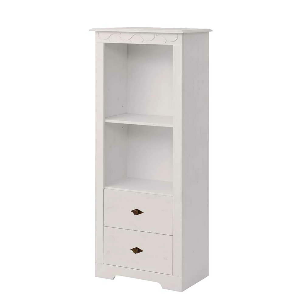 Country Regal Aus Weiß Lackierter Kiefer - Blinnov