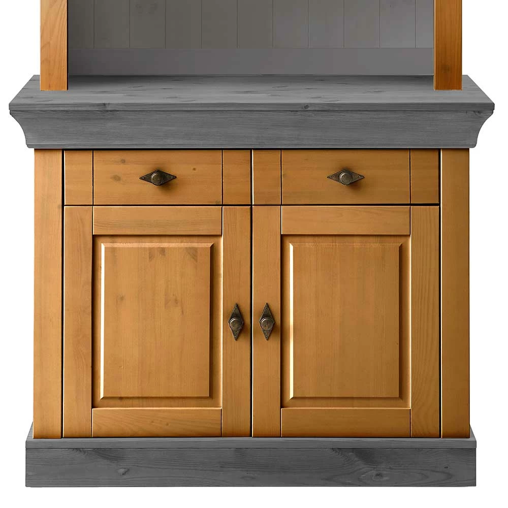 Country Style Buffet In Kiefer Lauge & Grau - Eshelas – Bild 3