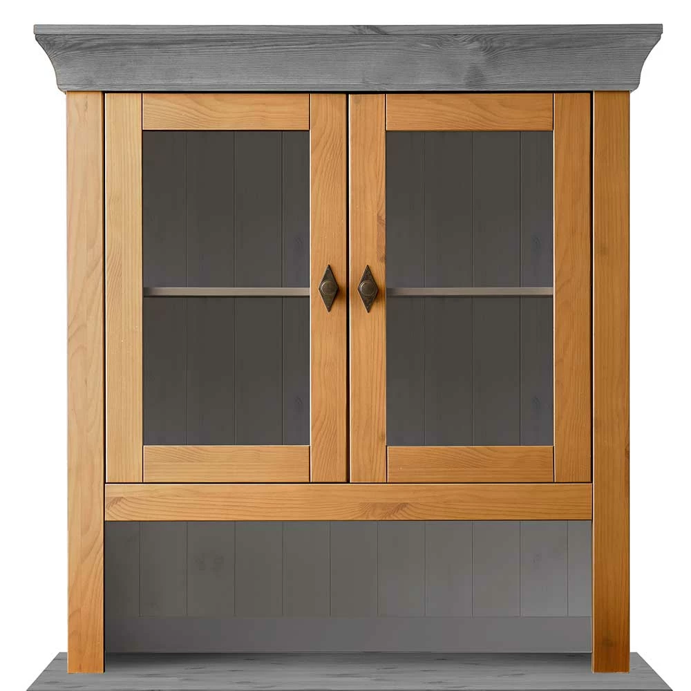 Country Style Buffet In Kiefer Lauge & Grau - Eshelas – Bild 4