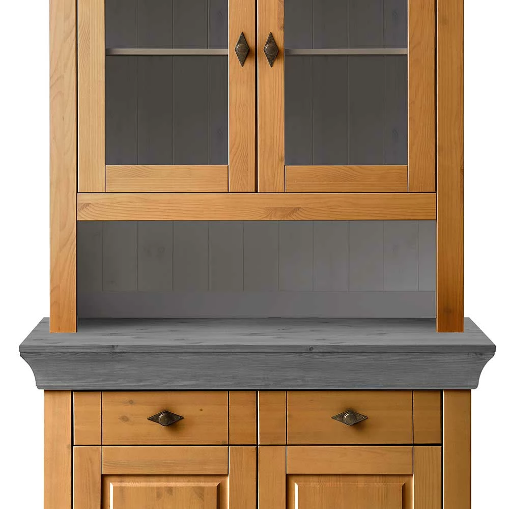 Country Style Buffet In Kiefer Lauge & Grau - Eshelas – Bild 5