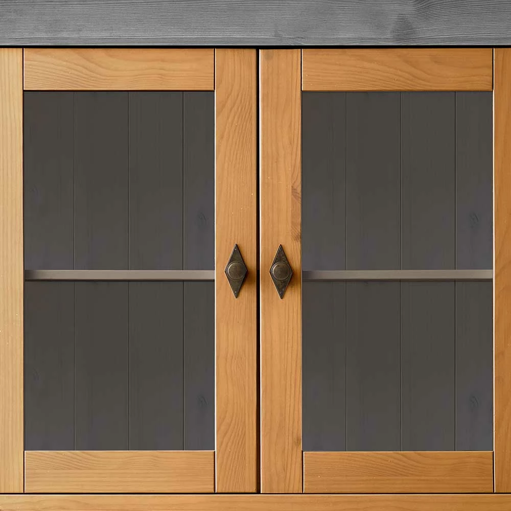 Country Style Buffet In Kiefer Lauge & Grau - Eshelas – Bild 6