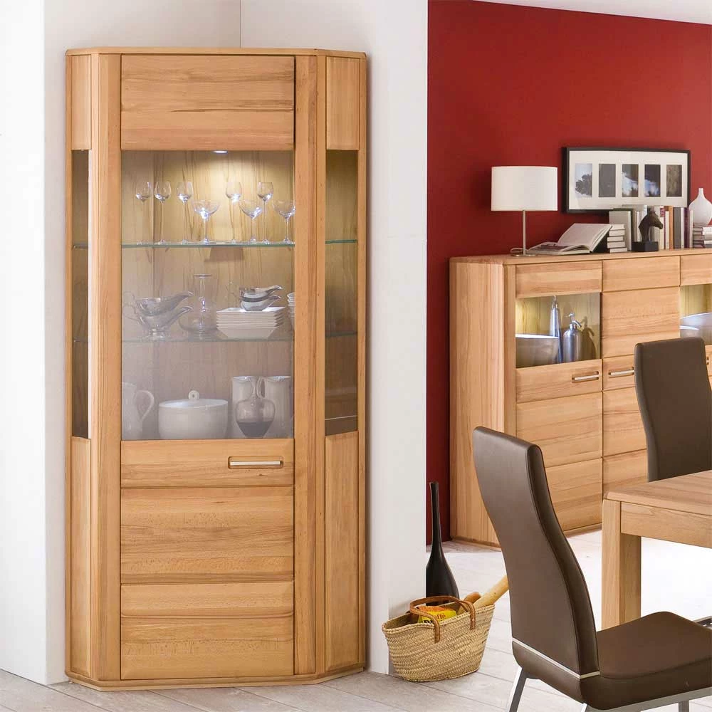 Eckvitrine Athias Aus Kernbuche – Bild 2