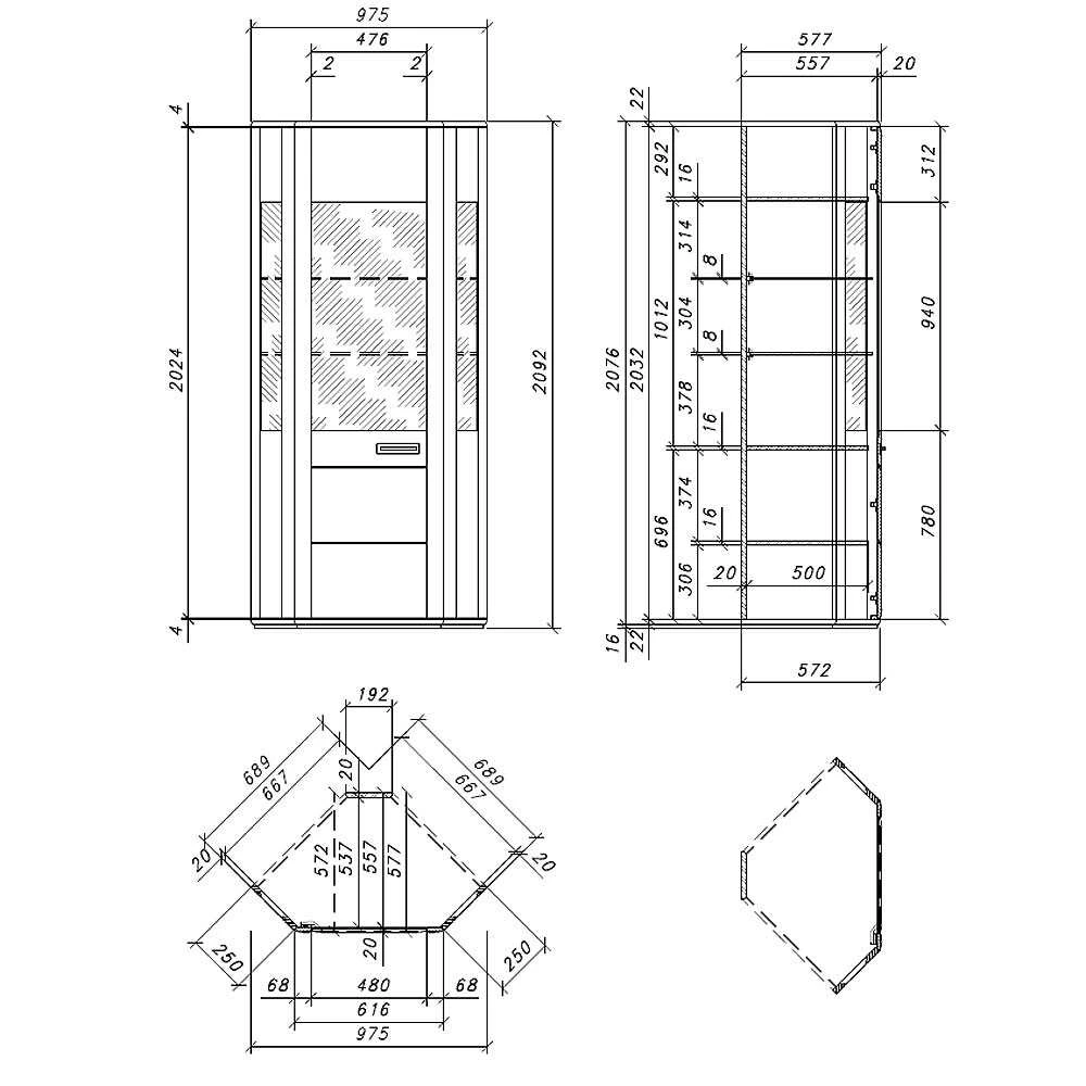 Eckvitrine Athias Aus Kernbuche – Bild 6