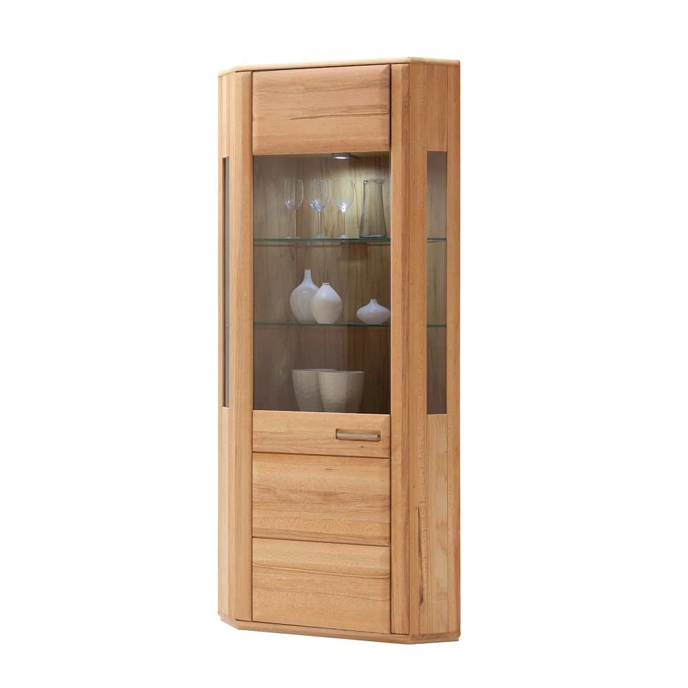 Eckvitrine Athias Aus Kernbuche