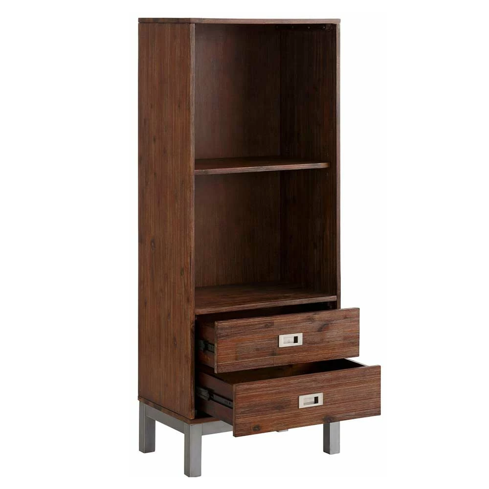 Elegantes Akazie Regal Mit Zwei Schubladen - Kelira – Bild 3