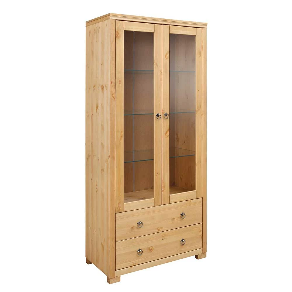 Geölte Holz Vitrine In Kiefer Natur - Vinidad – Bild 2