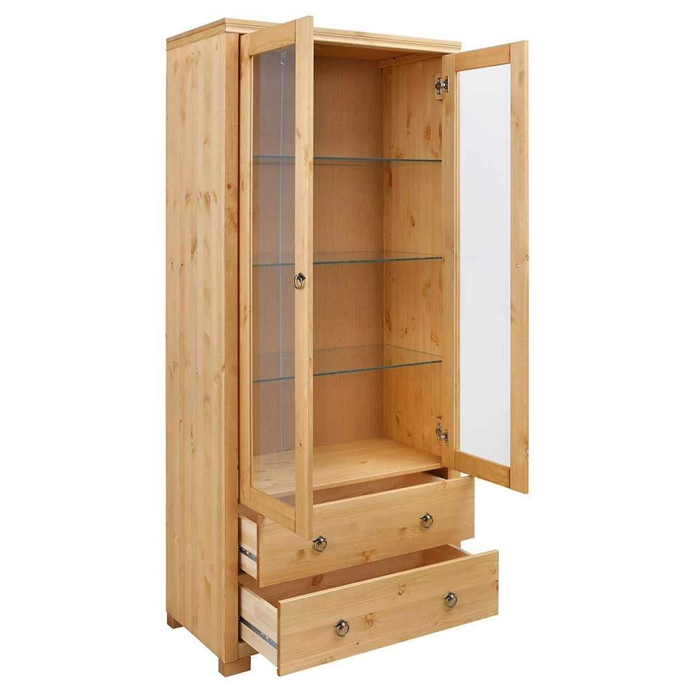 Geölte Holz Vitrine In Kiefer Natur - Vinidad – Bild 3