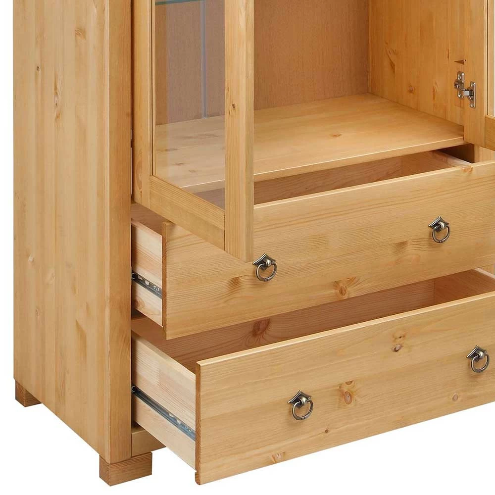 Geölte Holz Vitrine In Kiefer Natur - Vinidad – Bild 5