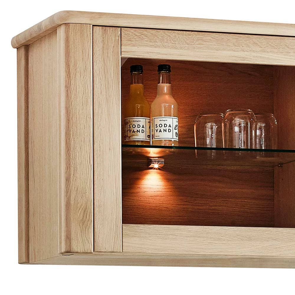 Hängende Massivholz Vitrine In Eiche - Vangus – Bild 3