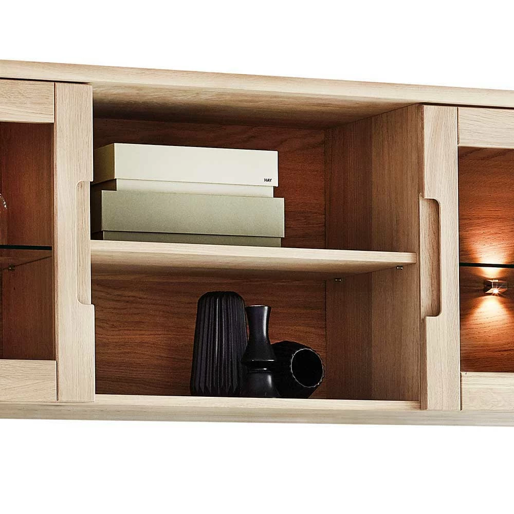 Hängende Massivholz Vitrine In Eiche - Vangus – Bild 4