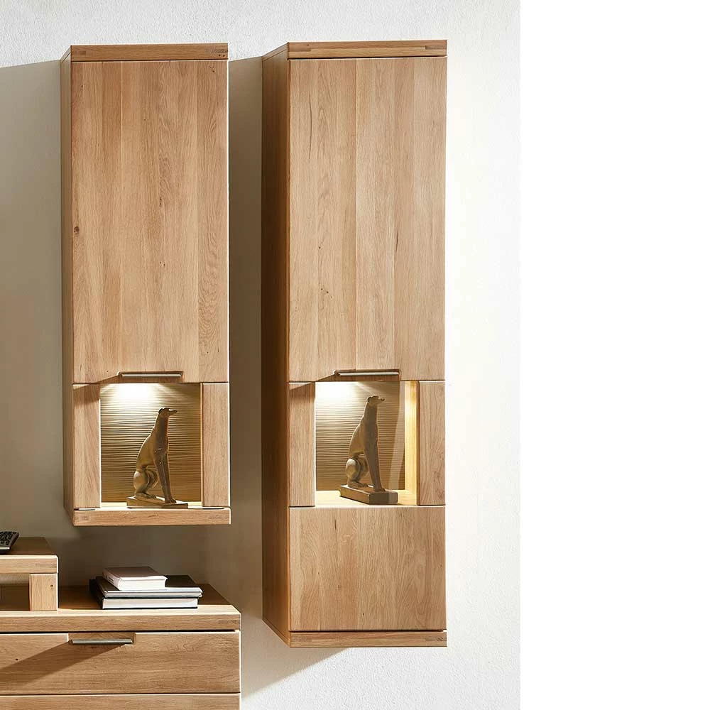 Hängende Vitrine Aus Wildeiche Massiv - Jalzico – Bild 3