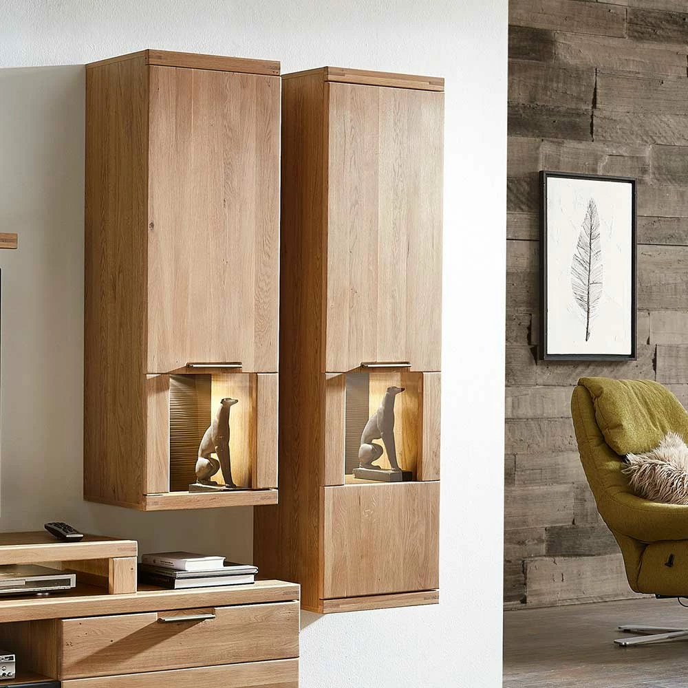 Hängende Vitrine Aus Wildeiche Massiv - Jalzico – Bild 4