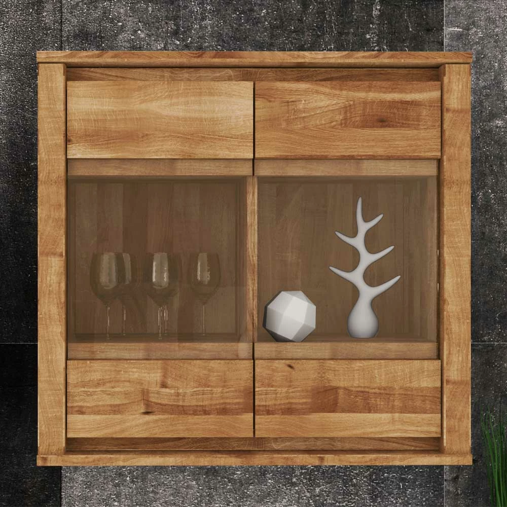 Hängende Vitrine Nadalia Aus Wildeiche Massivholz – Bild 2