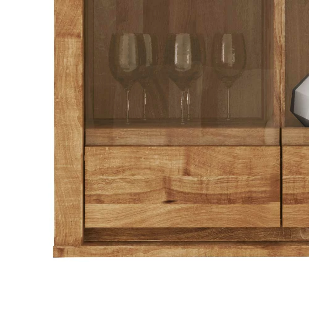 Hängende Vitrine Nadalia Aus Wildeiche Massivholz – Bild 4