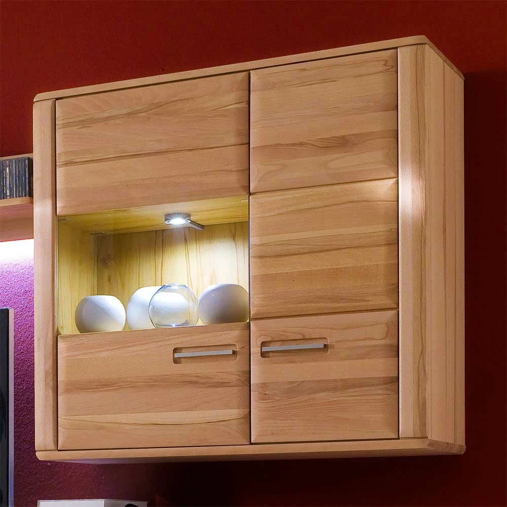 Hängevitrine Athias Aus Kernbuche Teilmassiv – Bild 2