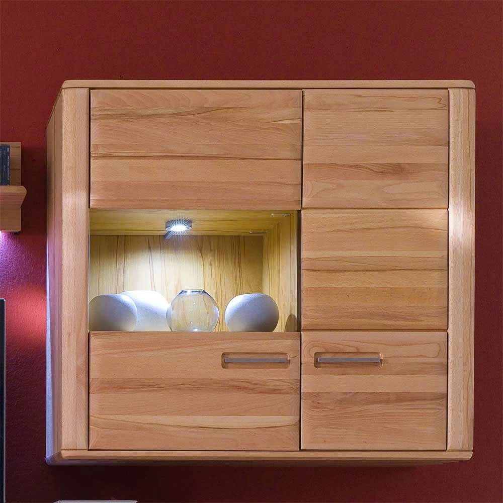 Hängevitrine Athias Aus Kernbuche Teilmassiv – Bild 3