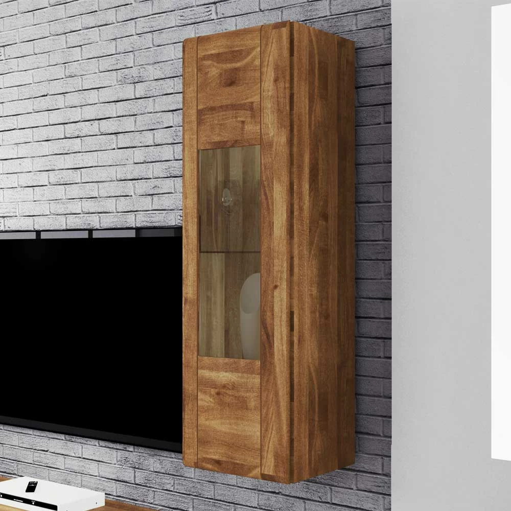 Hängevitrine Vaskov Aus Wildeiche Massivholz – Bild 2