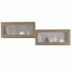 Hängevitrinen In Esche Dunkel - Lacruzira (2er Set)