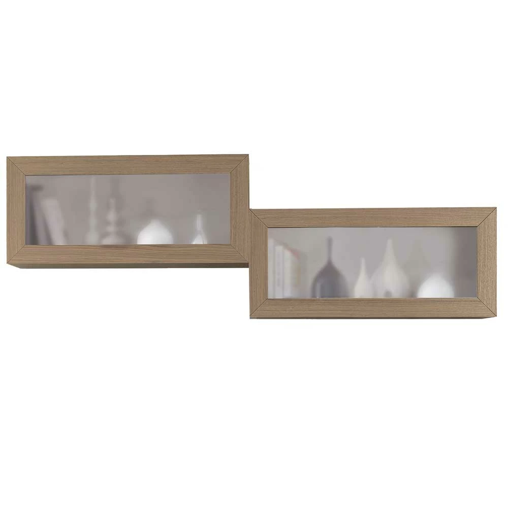 Hängevitrinen In Esche Dunkel - Lacruzira (2er Set)