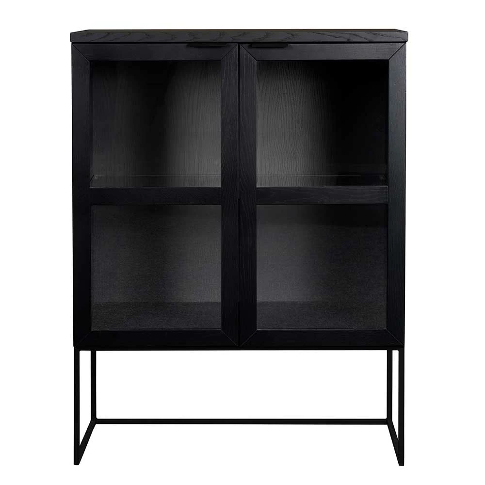 Hochwertige Design Vitrine In Schwarz - Meciva – Bild 3