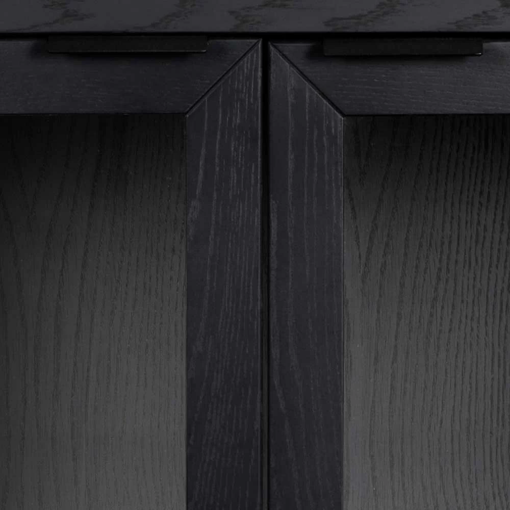 Hochwertige Design Vitrine In Schwarz - Meciva – Bild 6