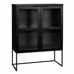 Hochwertige Design Vitrine In Schwarz - Meciva