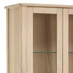Hochwertige Massivholz Vitrine 2-türig - Vangus I -Otaligo-shop hochwertige massivholz vitrine 2 tuerig 2 schubladen vangus i 02