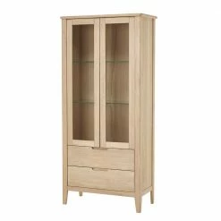 Hochwertige Massivholz Vitrine 2-türig - Vangus I