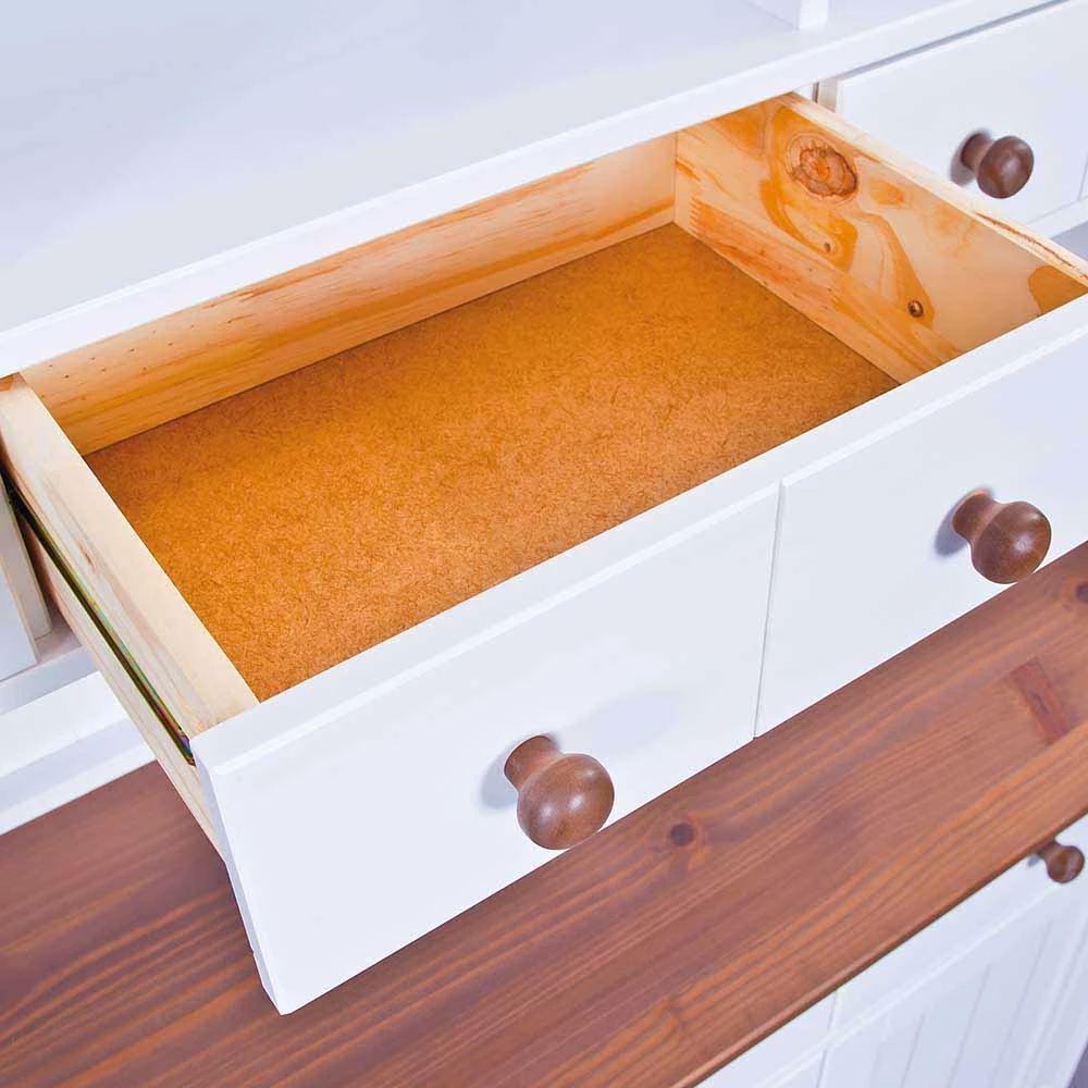 Holz Landhaus Büfett In Weiß Braun - Vatina – Bild 4