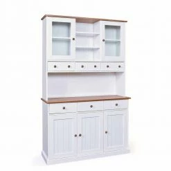 Holz Landhaus Büfett In Weiß Braun - Vatina