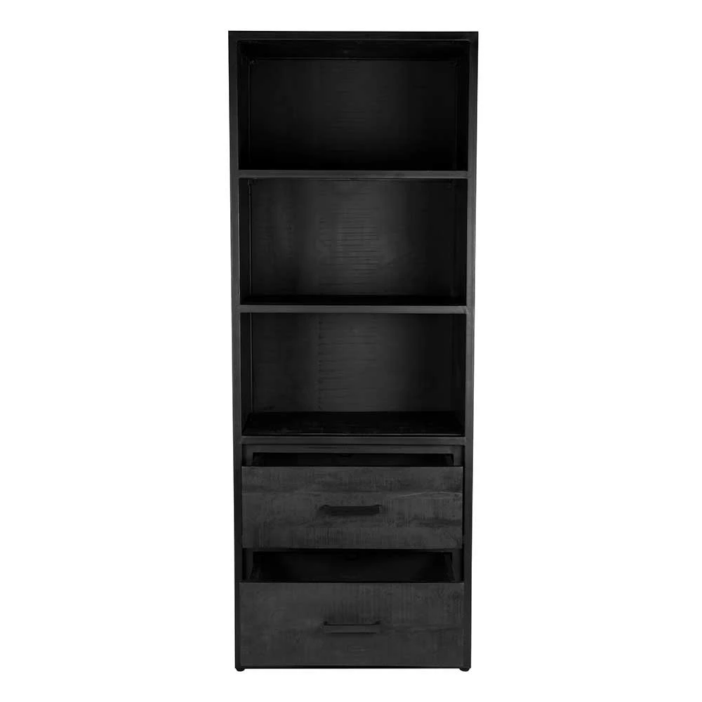 Industrial Regal In Schwarz Mit 2 Schubladen - Esturado – Bild 3