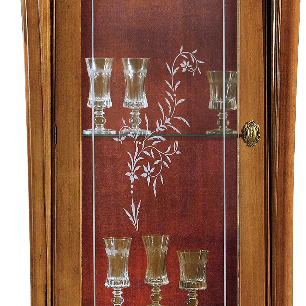 Italienische Vitrine In Nussbaum & Gold & Rot - Carlenna I – Bild 5