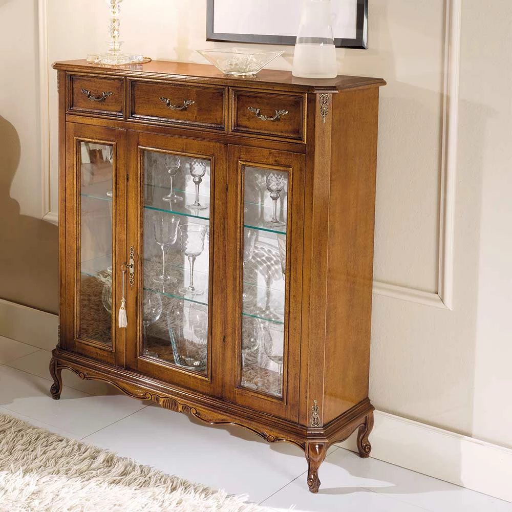 Italienischer Vitrinenschrank 107x100x46 Cm - Carlenna II – Bild 2