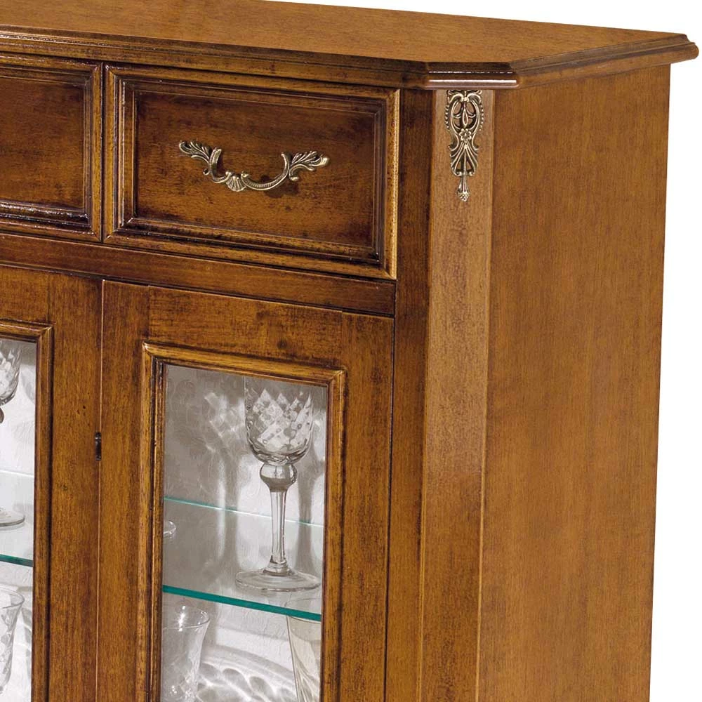 Italienischer Vitrinenschrank 107x100x46 Cm - Carlenna II – Bild 3