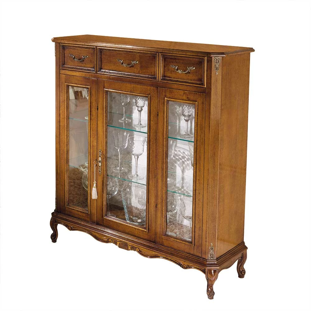 Italienischer Vitrinenschrank 107x100x46 Cm - Carlenna II
