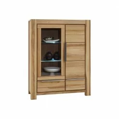 Kernbuche Vitrine Flanzios Mit Beleuchtung