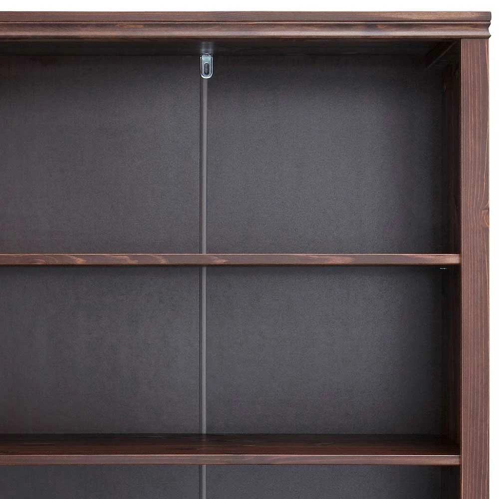 Kiefer Holzregal In Dunkelbraun Lackiert - Luvin – Bild 5