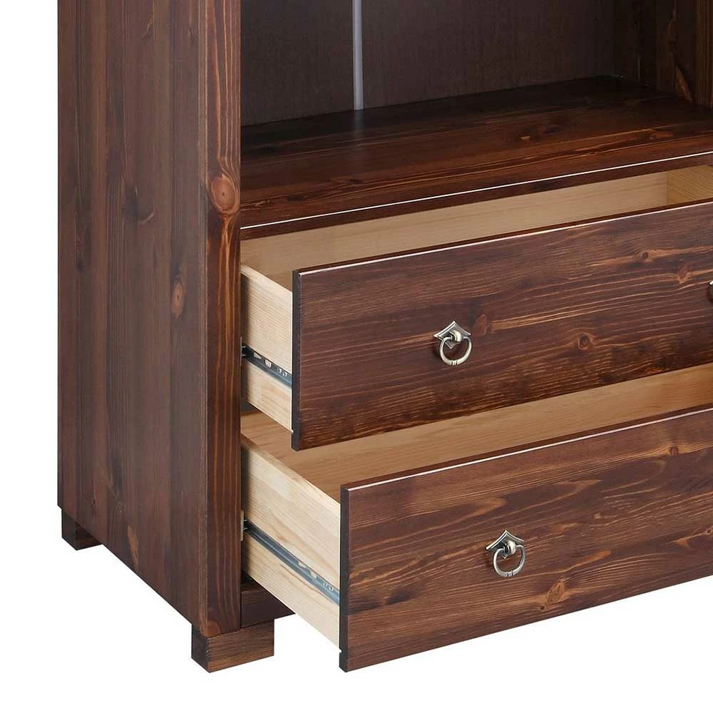 Kiefer Holzregal In Dunkelbraun Lackiert - Luvin – Bild 6